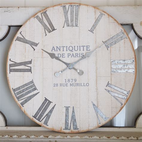 white farm house metal clock|White Farmhouse Clock .